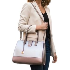 Large Pewter and Rose Gold Shoulder/Handbag